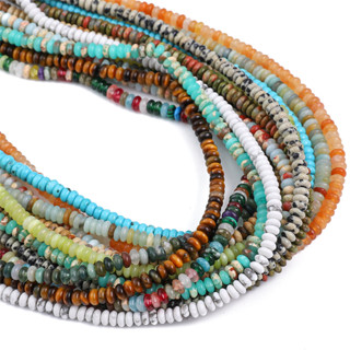 4x2mm Đá Tự Nhiên Đĩa Hạt Mắt Hổ Mã Não Thạch Anh Aventurine Thạch Anh Thạch Anh Howlite Hạt Đá Cho Vòng Cổ Vòng Tay DIY Trang Sức Làm 15 "38cm Khoảng 160 Chiếc