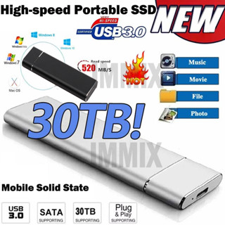Đĩa Cứng Ngoài 30TB SSD Di Động Ngoài Ổ Đĩa Cứng 64TB USB3.1 Di Động 10TB Cho Laptop Lưu Trữ Dữ Liệu Bộ Nhớ