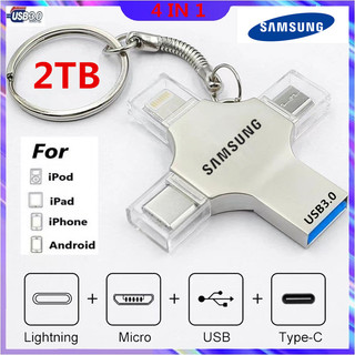 Ổ đĩa Flash 4 trong 1 USB3.0 Memory Stick 2TB / 1TB / 512GB / 128GB OTG Pendrive Fast Type-C cho
