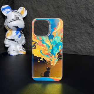 【Colorful pattern series/acrylic hard case/Yellow】ốp lưng compatible for iPhone 13 14 15 pro max case