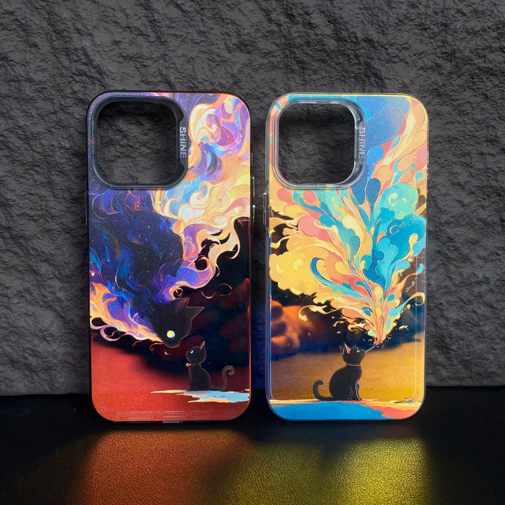 【Colorful pattern series/acrylic hard case/Yellow】ốp lưng compatible for iPhone 13 14 15 pro max case