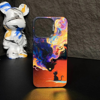 【Colorful pattern series/acrylic hard case/Yellow】ốp lưng compatible for iPhone 13 14 15 pro max case