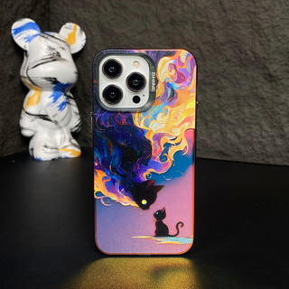【Colorful pattern series/acrylic hard case/Yellow】ốp lưng compatible for iPhone 13 14 15 pro max case