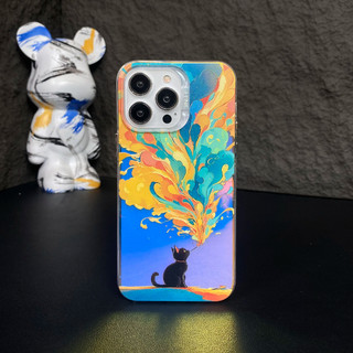 【Colorful pattern series/acrylic hard case/Yellow】ốp lưng compatible for iPhone 13 14 15 pro max case