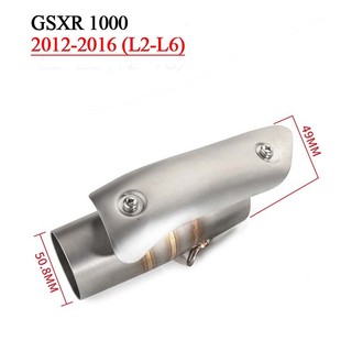 Slip-on giữa ống cho suzuki gsxr 1000 2012-2016 ống xả xe máy giữa liên kết có tấm chắn nhiệt
