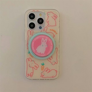 Imd hai mặt hoạt hình - thỏ nhỏ + vỏ điện thoại đứng / thích hợp cho iphone 14 pro / iphone 15 pro max / iphone 12 / vỏ điện thoại iphone