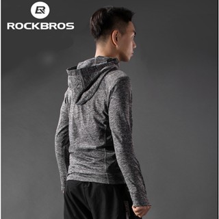 Rockbros áo đua xe đạp ngắn tay thoáng khí Chạy bộ Thể dục Quần áo đi xe đạp Áo thể thao Nhanh khô Áo khoác dài tay thông thường dành cho nam và nữ