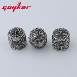 1 cái guyker đàn guitar điện bass núm năm mũi nhọn bề mặt ngôi sao phong cách retro hai màu tùy chọn