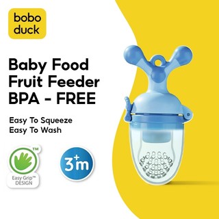 Em bé trái cây núm vú giả Núm ti giả Boboduck bằng silicon tập ăn trái cây cho bé