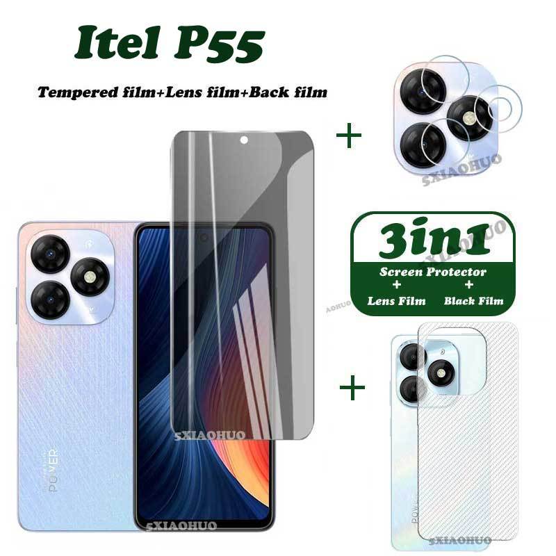 Itel P55 Kính cường lực itel P55 Bảo vệ màn hình itel P55 Bảo vệ ống kính máy ảnh Bảo vệ toàn màn hì
