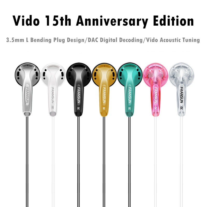 FRANSUN YUANDAO Pro Vido Tai nghe chơi game âm trầm nặng 9D Tai nghe có dây âm nhạc HIFI 15.4mm Tai 