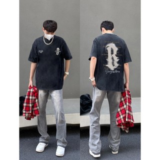 Pear DODO thương hiệu địa phương in chữ đường phố 100% cotton nguyên chất Áo thun ngắn tay trung tính 240321