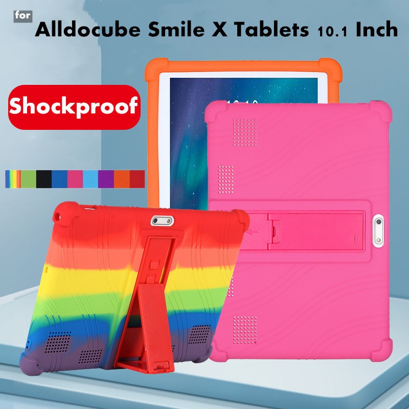 Dành Cho Alldocube Smile S mile X SmileX Tab 10.1 Inch Vỏ Máy Tính Bảng Silicon Mềm Siêu Sốc Vỏ Bảo Vệ Đứng