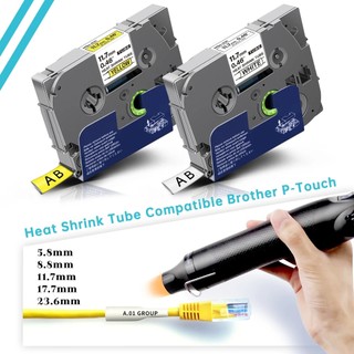 Băng keo ống co nhiệt 5.8 / 8.8 / 11.7mm Tương thích với băng Brother hse hse231 hse211 hse221 hse241 hse251 hse631 hse621 hse611 hse651 hse-231 Băng cho máy in nhãn Brother P-Touch