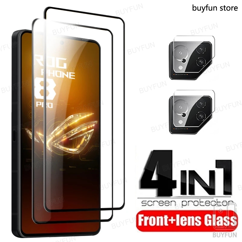Kính Cường Lực Màn Hình 4in1 Cho Asus ROG Điện Thoại 8 5 7 6 Pro 7Ultimate Zenfone 11ultra 8 8flip Phim Bảo Vệ Camera Kính Bảo Vệ 9H Phim