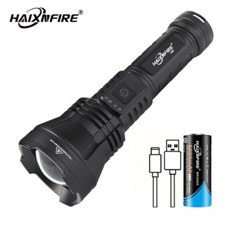  Đèn pin cắm trại ngoài trời HaixnFire H49 6000 Lumens LED Zoom kính thiên văn có thể sạc lại USB 