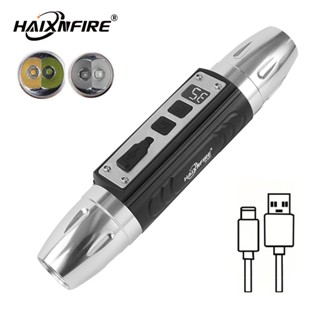 Haixnfire SV400 Ánh sáng vàng 365nm 395nm ánh sáng tím Đèn pin sạc USB