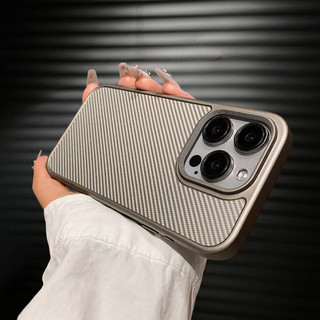 【Hight quality/Matte acrylic hard case/Carbon fiber texture/Black】ốp lưng compatible for iPhone 13 14 15 pro max case