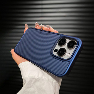 【Hight quality/Matte acrylic hard case/Carbon fiber texture/Black】ốp lưng compatible for iPhone 13 14 15 pro max case