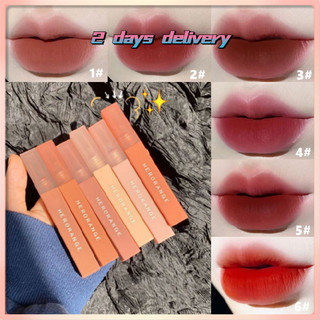 Son Kem Lì HERORANGE Chính Hãng,tone màu đỏ nâu đất,đỏ cam Thiết kế Thân Vuông thon dài