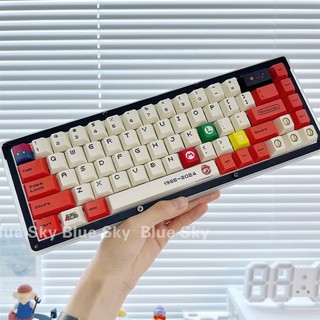 2024 Super Mario keycaps cherry profile Dye-Sublimation PBT keycap cho 61 / 64 / 68 / 84 / 96 / 98 / 87 / 104 / 108