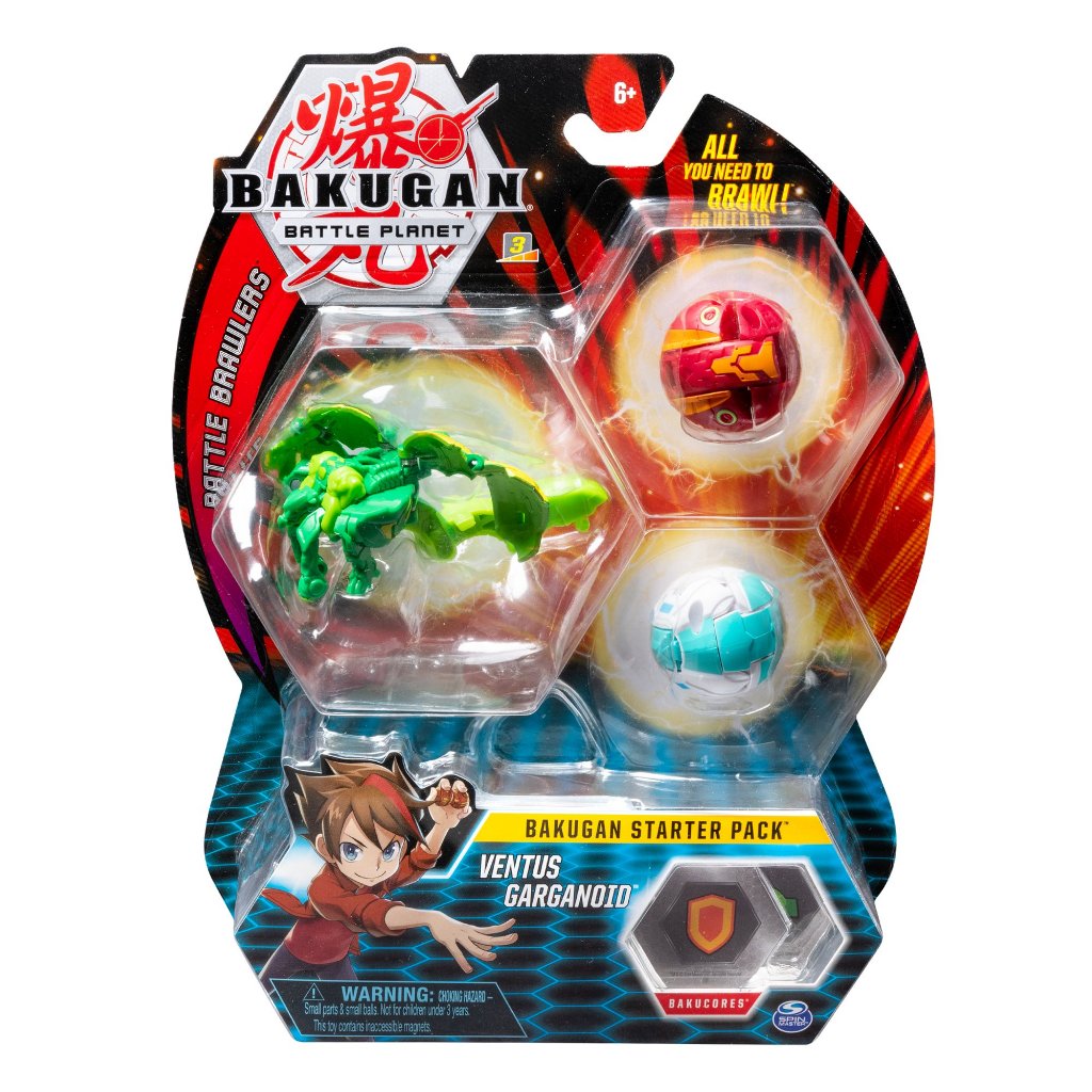 Bakugan Starter Pack 3-Pack Ventus Garganoid Collectible Action Figures Gói khởi động Bakugan 3 gói Nhân vật hành động sưu tập Ventus Garganoid
