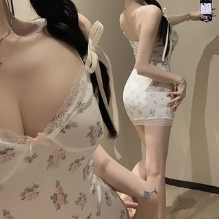 🌸Đồ ngủ Hai Dây Phối Ren Hoa Gợi Cảm Nữ Tính [Với Breast Pad]