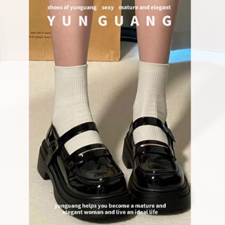 Yunguang Giày Da Đế Dày Phong Cách Nhật Bản Cho Nữ Sinh