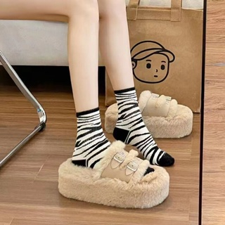 Dép Lông Xù Xinh Xắn Ấm Áp Cho Nữ Mùa Thu Đông Dễ Thương