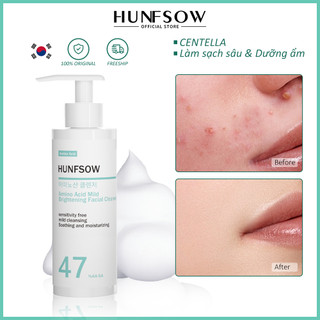 Sữa Rửa Mặt Amino Acid Hunfsow Trắng da Sạch Sâu Cho Da Dầu Mụn Khô Nhạy Cảm 150ml