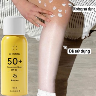 Xịt Chống Nắng Body Mặt SPF50+ Chống Nước, Không Trôi Dưỡng Ẩm Chống Thấm Nước Kiềm Dầu Làm Trắng Da 100ml