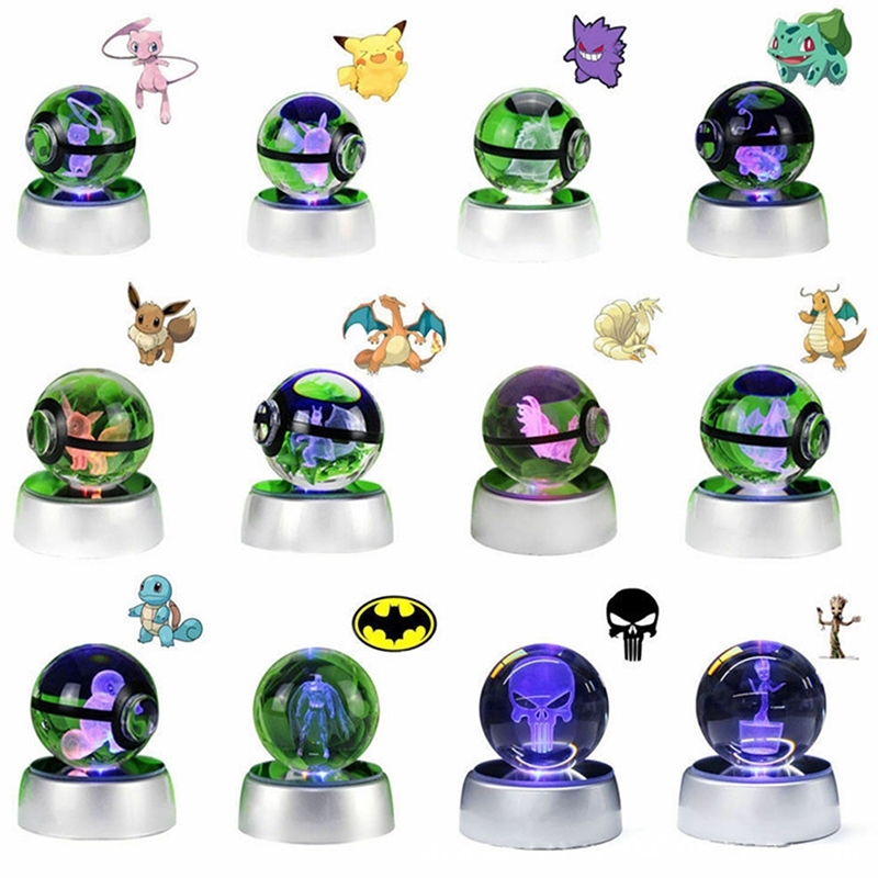 Onsale Đồ Chơi Quả Cầu Pha Lê pokemon 3d Có Đèn led Mới