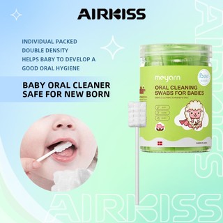 Airkiss Baby Cotton Swab Miệng Lưỡi Cleaner Dụng Cụ Làm Sạch Răng Miệng Nâng Cấp Cho Bé Cotton Swab Miệng Lưỡi Cleaner 36 Chiếc
