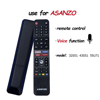 Remote điều khiển smart tivi asanzo có giọng nói
