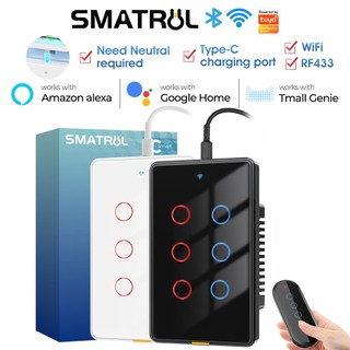 Công tắc thông minh SMATRUL google điều khiển từ xa bằng wifi 100v-250v 