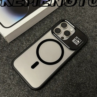 [Cập nhật / Vỏ cứng trong suốt acrylic khung kim loại / Cam] tương thích cho iPhone 11 13 14 15 16 17 pro max