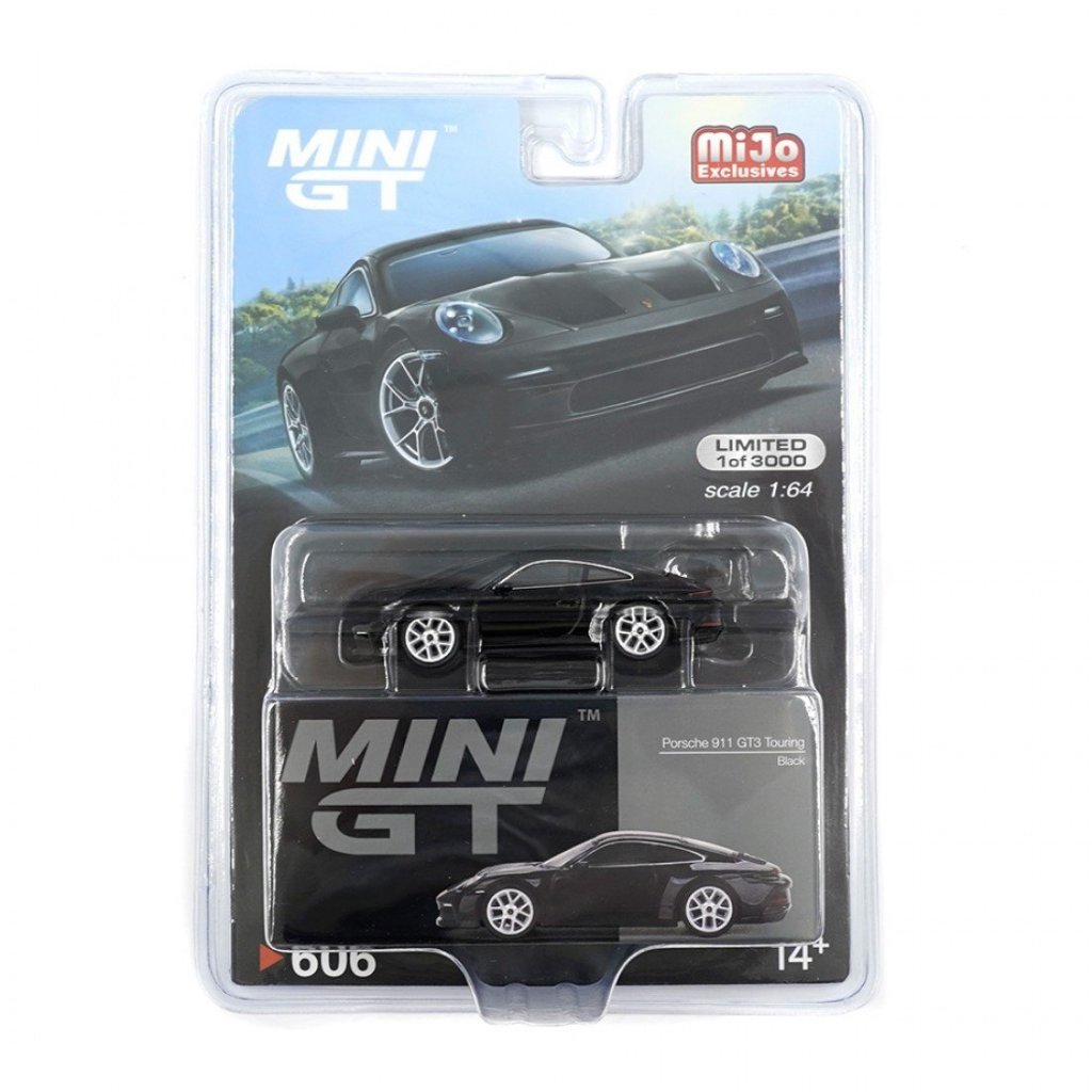 Mini GT MGT00606-MJ 606 1 / 64 PORSCHE 911 992 GT3 TOURING ĐEN LHD MIJO USA BLISTER BAO BÌ DIECAST S