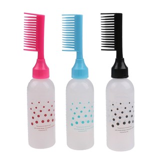 Bình đựng dầu gội nhuộm tóc bằng nhựa 200ml kèm cọ chải tiện dụng