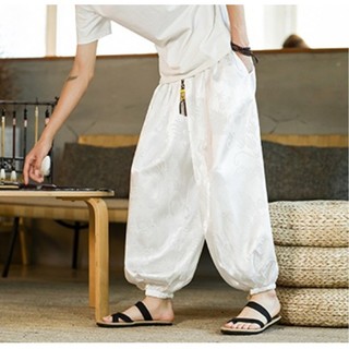 Quần Dài Ống Rộng In Họa Tiết Rồng Phong Cách Trung Hoa plus size 11.24 Cho Nam