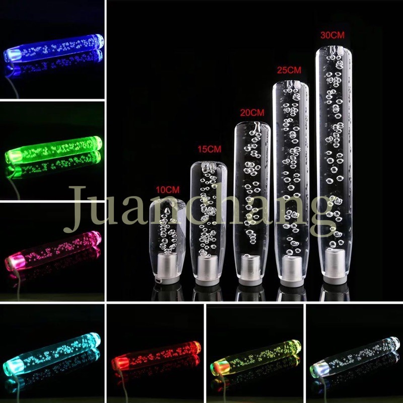Tay Nắm Cần Gạt Số Có Đèn LED Pha Lê Nhiều Màu 10/15/20/25/30cm