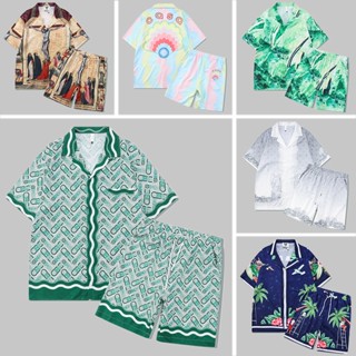 Dark Icon Hình Học In Kỹ Thuật Số Hoilday Bãi Biển Hawaii Áo Sơ Mi Nam Mùa Hè Thẳng Nam Quần Short Nam Bộ