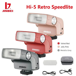 Jinbei hi-5 retro speedlite màu camera flash gn16 6000 ± 200k 7 cấp độ đa năng cho canon nikon fuji oba sony panasonic photo
