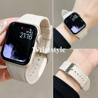 Dây đeo đồng hồ silicon lỏng cho Apple Watch S9 / 8 / 7 / 6 / 5 / 4 / 3 / 2 / 1 SE ULTRA Vòng đeo tay dây đeo silicon sang trọng cao cấp cho iWatch 49MM 45 44 42 41 40 38 Dây đeo đồng hồ Starlight S9 45mm