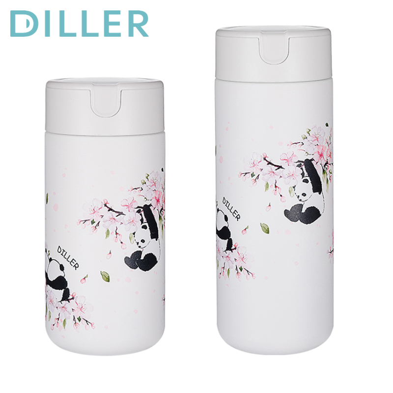 Bình chân không Diller Bình giữ nhiệt bằng thép không gỉ 316 Bình nước Sakura Panda 260 / 330ml MLH9