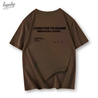 Áo phông BEEYANBUY nam nâu áo thun nam nữ form rộng tay lỡ  in hinh basic fashion tee unisex 100% cotton-Y0447