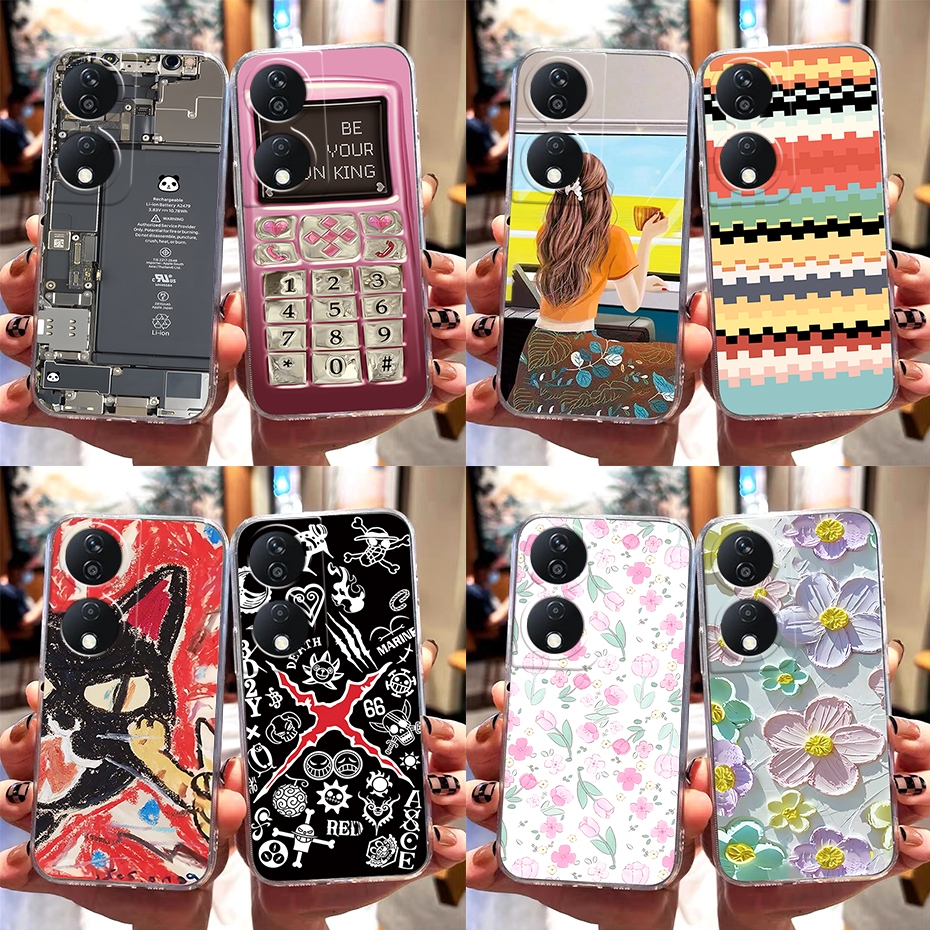 Ốp Điện Thoại Honor X7b 4G 2023 Thiết Kế Mới Nhất Họa Tiết Trong Suốt Vỏ Silicon Mềm Cho Honor X7b H