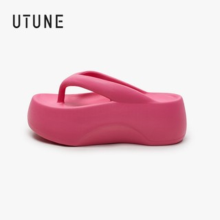 Dép xỏ ngón nữ UTUNE Dép ngoài đế dày 7cm Dép đi biển chống trượt 2024 Mới