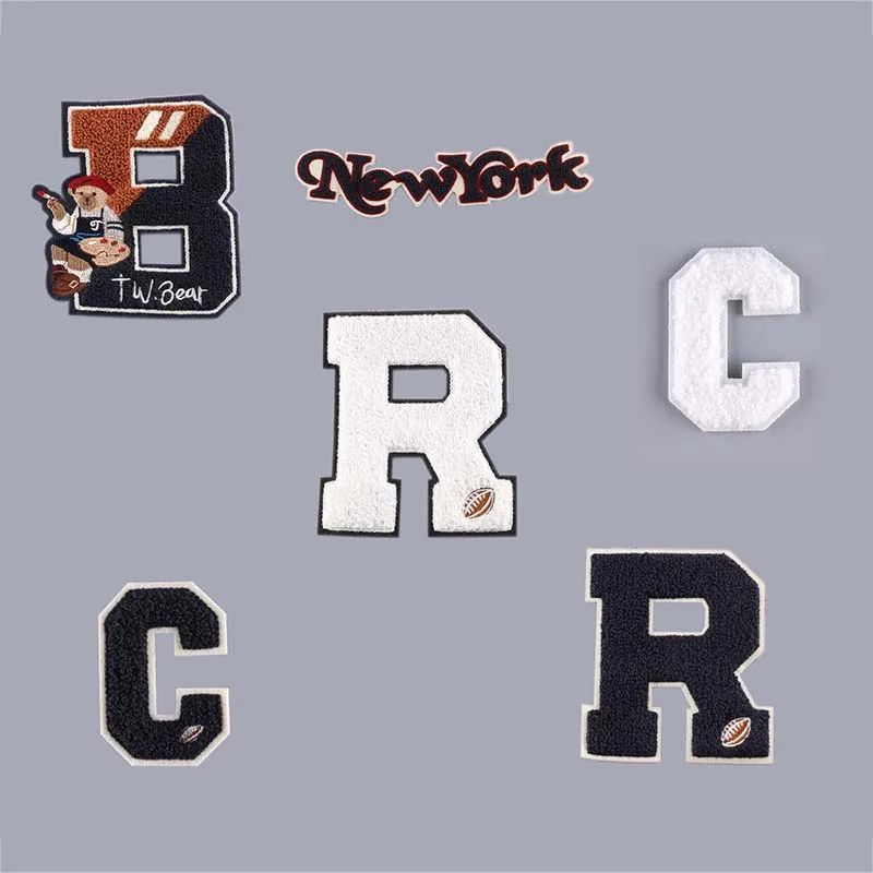 B R C Bảng Chữ Cái Chữ Cái Khăn Thêu May Trên Miếng Dán May Thêu Đính Huy Hiệu Chữ Cái Tiếng Anh Quầ