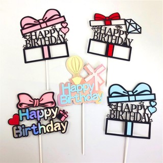 Hộp Quà Tặng Chúc Mừng Sinh Nhật Bánh Topper Trái Tim Cupcake Toppers Tiệc Sinh Nhật Trang Trí Bánh