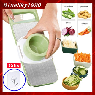 Máy cắt rau củ đa chức năng 5 Lưỡi Dao Cắt , đồ bào rau củ đa năng Thái Lát củ bào sợi Bihome